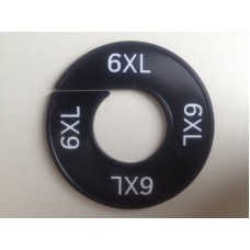 Maatring 9 cm zw/wit 6XL Td05602914